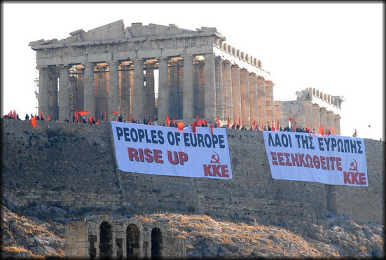 KKE-Aktion auf der Akropolis